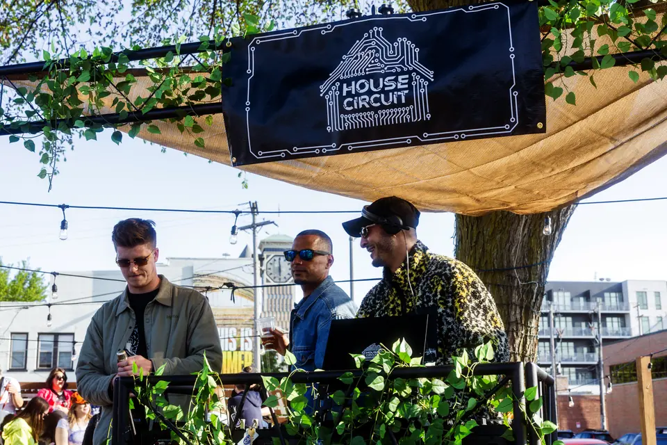 DJs under the House Circuit banner at an outdoor day set
